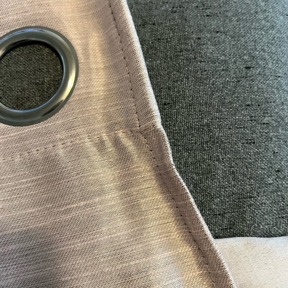 Light Pink Metallic-like Blackout Curtains - 35.5” x 83” - Picture 3 of 5